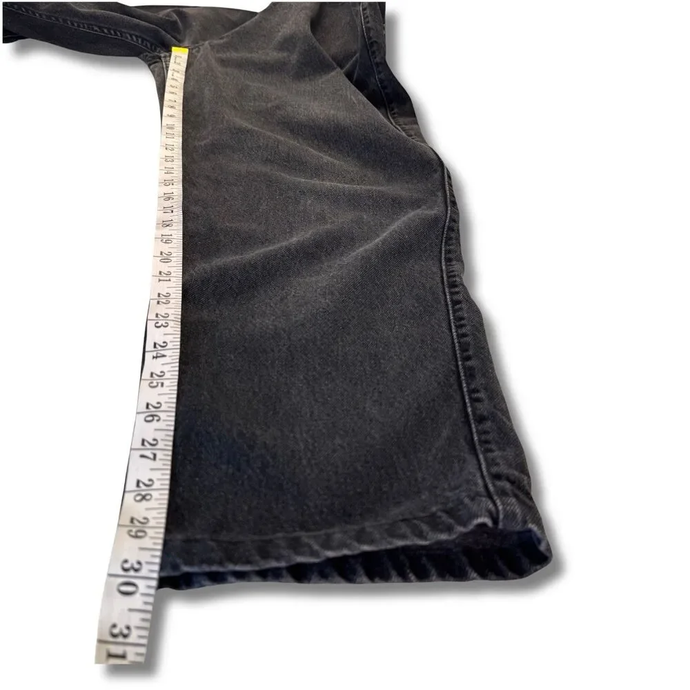 VTG 90s Y2K Levis 545 Baggy Jeans Mens 38 x 34 Black Loose Fit Orange Tab